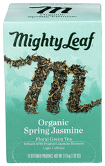 Mighty Leaf front packaging showing 15-count and organic label for quick selection