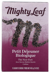 Mighty Leaf hand‑stitched sachet close-up highlighting whole‑leaf infusion for richer, cleaner flavor