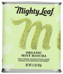 Mighty Leaf front tin showing product packaging and clear branding benefit convenience
