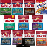 Mighty Merchandise front package showing eleven flavor pouches and branding benefit portability