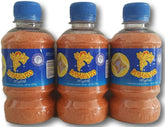Miguelito front packaging showing three bottles and clear label, convenient storage benefit