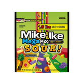 MIKE AND IKE front packaging showing resealable 28.8 oz bag and branding benefits