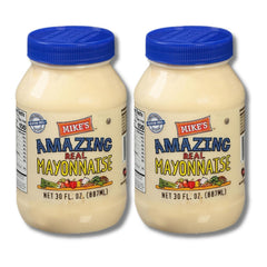 Mike’s Amazing mayonnaise front packaging showing brand and jar size benefit