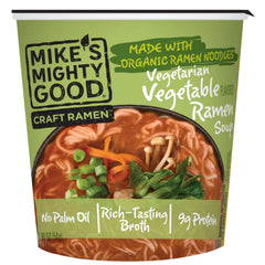 Mike's Mighty Good front cup view showing packaging and convenient meal