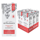 Milkadamia front packaging showing unsweetened vanilla and calorie info for clear choice