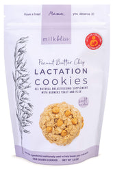 MilkBliss front packaging showing box and peanut butter chip cookies for convenience