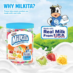 Cross-section of Milkita pop softening to creamy texture for satisfying mouthfeel
