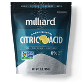 Milliard citric acid front pouch showing package and product benefit