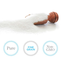 Milliard citric acid granular texture close-up for precise measurement benefit
