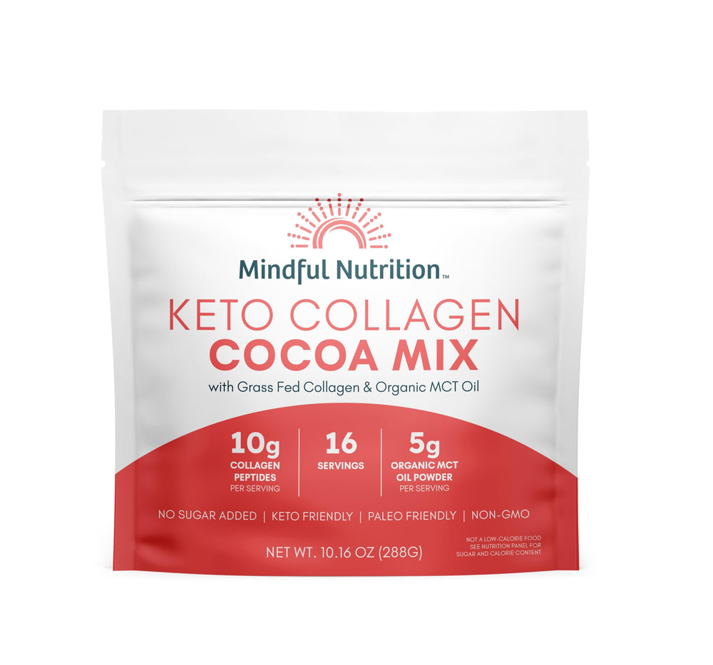 Mindful Nutrition front packaging showing keto cocoa benefits