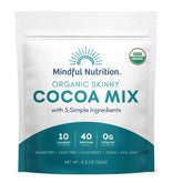 Mindful Nutrition front packaging showing organic skinny hot cocoa benefits