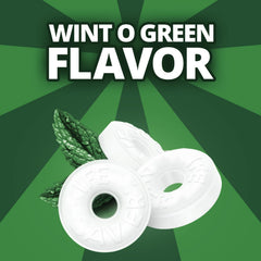 Mindy's Goodies closeup of individually wrapped Winto Green mints for freshness