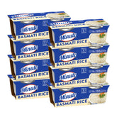 Minute front packaging of basmati rice cups showing product identity and convenience