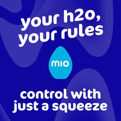 Mio liquid texture close-up highlighting vibrant citrus color and clarity
