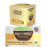 Miracle Noodle front packaging showing six 7 oz bags and convenient storage benefit