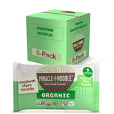 Miracle Noodle front packaging showing organic spaghetti and pack benefits