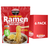 Miracle Noodle front packaging showing spicy beef flavor and benefits