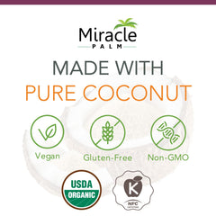 MIRACLE PALM spoon stirring into coffee for easy natural sweetening benefit