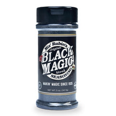 MIS' RUBIN'S BLACK MAGIC front packaging showing label and shaker, highlights quality