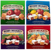 Mise Mise Liberty Orchards front packaging showing four 10 oz pouches, clear variety