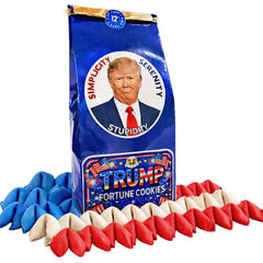 MISS FORTUNES front packaging showing red white and blue cookies and gift appeal