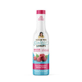 Miss Mary's Raspberry Sinless front packaging showing bottle and serving benefit