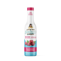 Miss Mary's Raspberry Sinless front packaging showing bottle and serving benefit