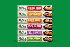 Miss Olive’s single pouch detail highlighting label clarity and easy prep