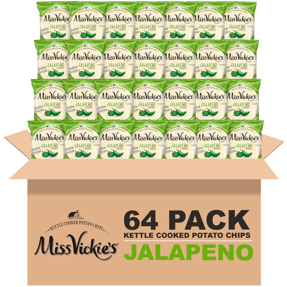 Miss Vickie's front packaging jalapeno showing bold flavor benefit
