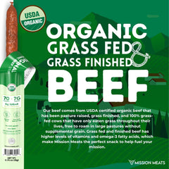 Mission Meats single wrapped stick unboxed highlighting portion control and convenience