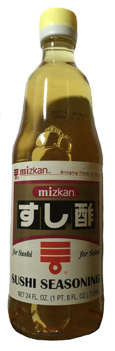 Mizkan bottle front label showing product and easy use benefit