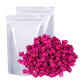 Mkostlich front packaging showing two resealable dragon fruit pouches for convenient snacking