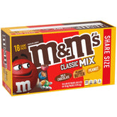 M&M'S front pouch variety pack shows colorful bags and easy sharing