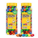 M&M's peanut front packaging showing two resealable jars and bright shells for easy serving