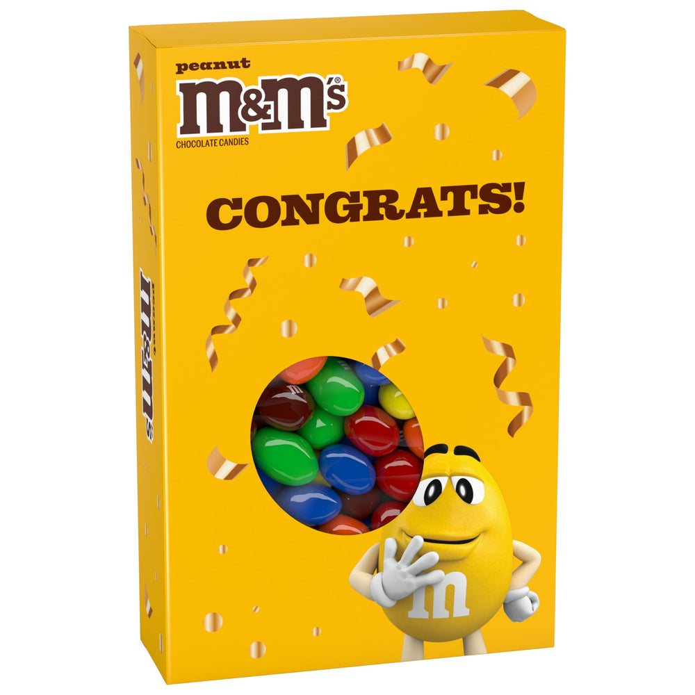 M&M'S front packaging showing festive gift box and branding for easy gifting
