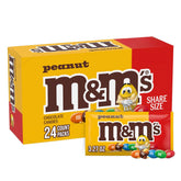 M&M'S front packaging showing 24 king-size peanut packs for easy stocking
