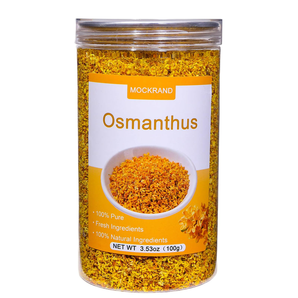 MOCKRAND front packaging showing pure dried osmanthus and clean labeling for freshness