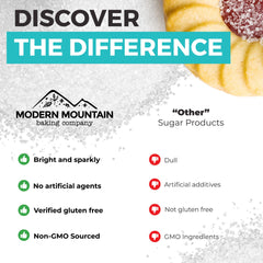 MODERN MOUNTAIN sugar sparkling on cookie showing added crunch and visual pop