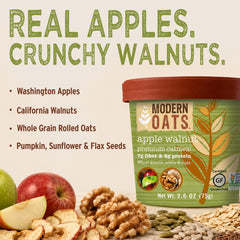 Modern Oats single cup with lid on top ready to steep, convenient for travel