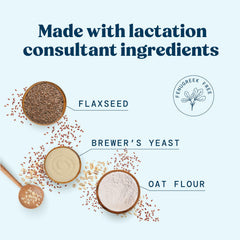 Mommy Knows Best close-up of mix texture with oats and flaxseed for nutrient-dense baking