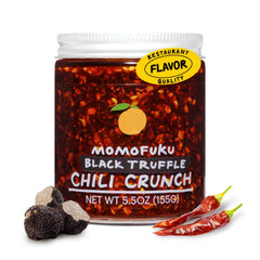 momofuku jar front view showing label and jar design, highlights premium truffle flavor