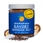 Momofuku jar front packaging showing brand and shaker benefit seasoning easily