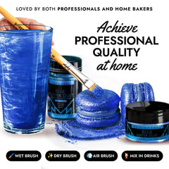 MONÉGASQUE blue sprinkled on cupcake giving photo-ready shimmer and visual appeal