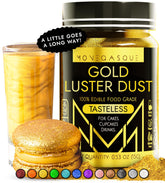 MONÉGASQUE front jar showing label and 15g gold shimmer for reliable decoration