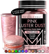 MONÉGASQUE jar front view showing pink edible glitter and clear label benefit presentation
