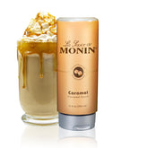 Monin bottle front view showing label and BPA-free packaging benefit
