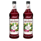 Monin Desert Pear front packaging showing vibrant bottle and brand benefits