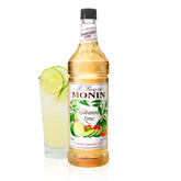 Monin Habanero Lime bottle front view showing label and volume, highlights clean ingredients