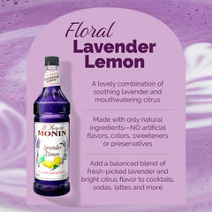 Monin syrup added to a latte by a barista creating floral-citrus flavor in coffee
