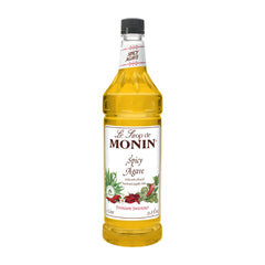 Monin spicy agave front bottle showing brand and spicy sweetener benefit